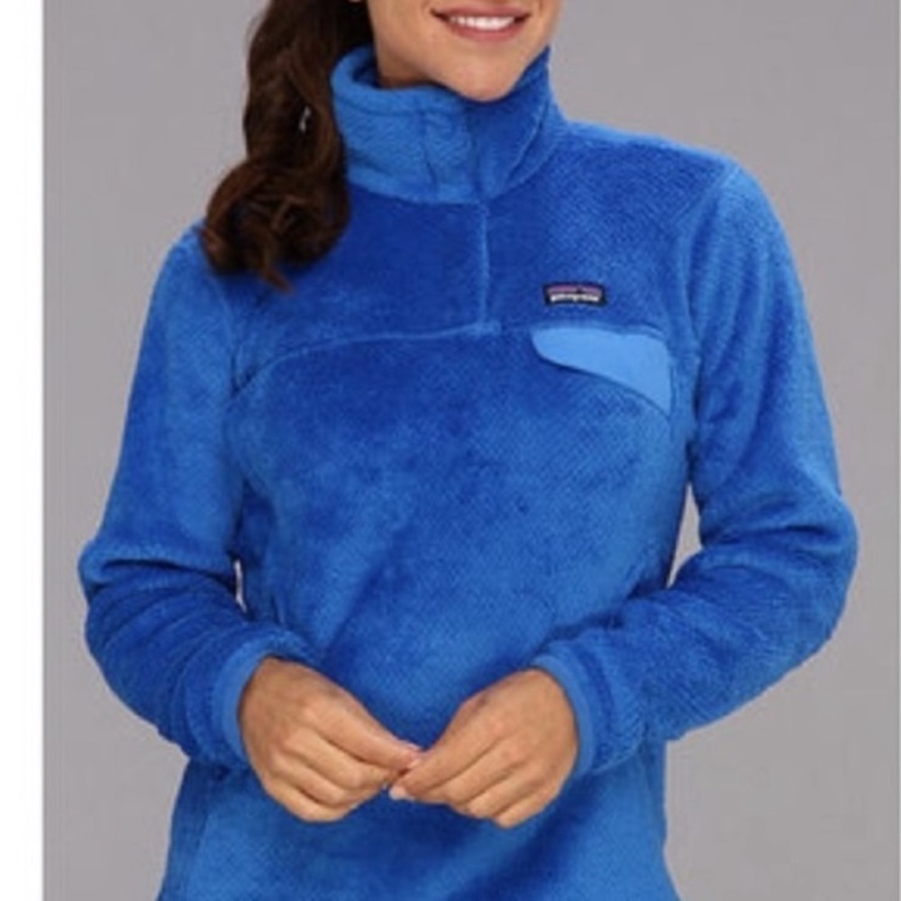 Patagonia Women's re-tool snap-t Vibrant Blue Teddy fleece Jacket 2203